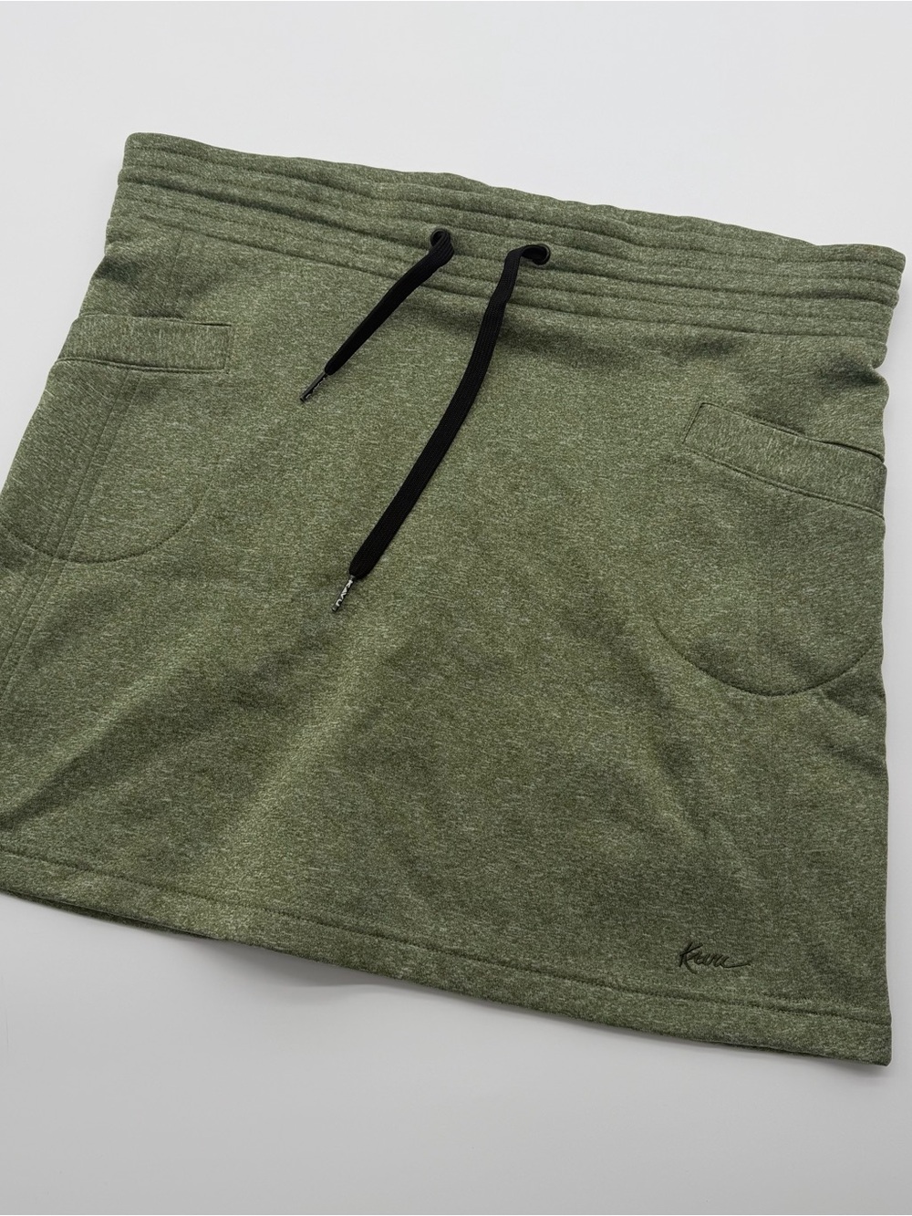 Kavu Women's Olive Green Drawstring Mini Skirt